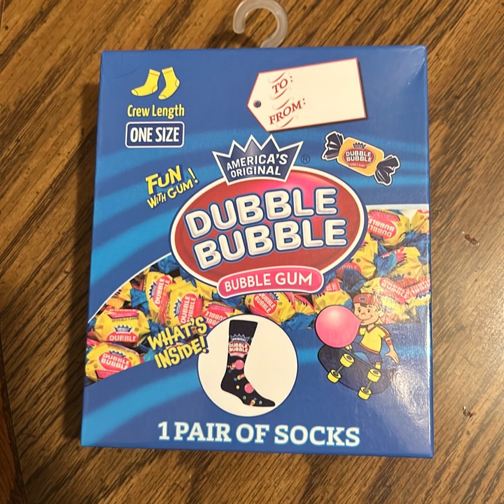 Dubble Bubble crew length socks one size